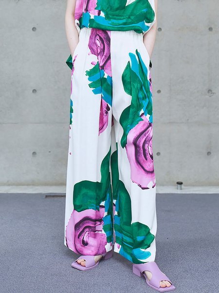 

Daily Loosen Statement Wide Leg Pants, Multicolor, Wide Leg Pants