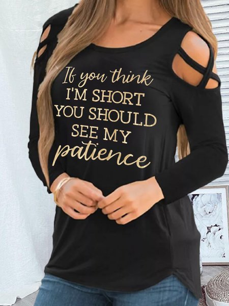 

Letter-print designer hot style women's knitted long-sleeve top, Multicolor, T-Shirts