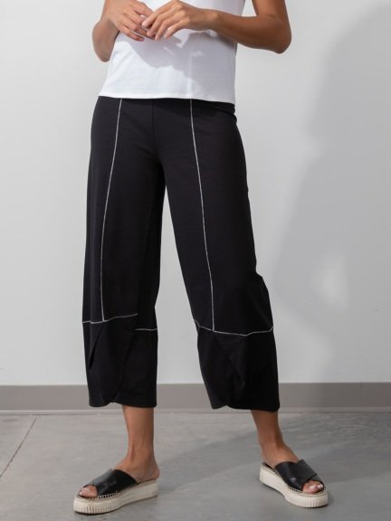

Solid Casual Pants, Black, Pants