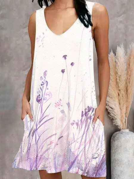 

Floral Print Designer Trending Sleeveless Dresses for Women, Multicolor, Dresses