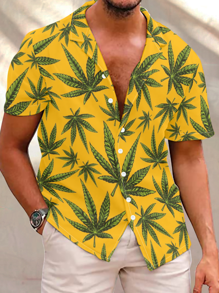 

HawaiiCasual Short Sleeve Short sleeve shirt, Yellow, Short Sleeves Shirts