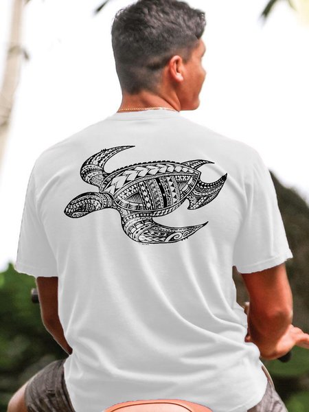 

Ocean Tribe Paradise Classic Round Neck Short Sleeve T-Shirt, White, T-shirts
