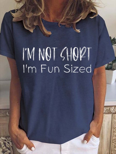 I'm Not Short I'm Fun Sized Women's Short Sleeve T-Shirt, Deep blue, T-shirts