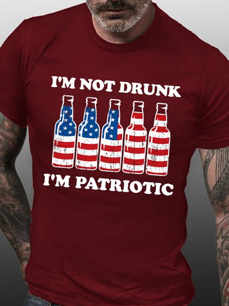 

I‘m Not Drunk Funny Casual Short Sleeve T-Shirt, Red, T-shirts
