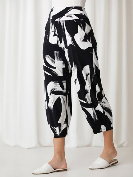 

Loosen Casual Pants, Black, Pants