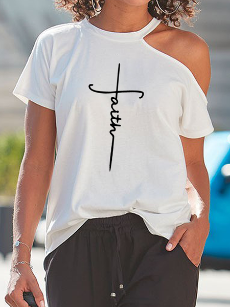 

Vacation Loosen Short Sleeve T-Shirt, White, T-Shirts