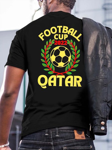 

Qatar Football Cup 2022 Short Sleeve T-Shirt, Black, T-shirts