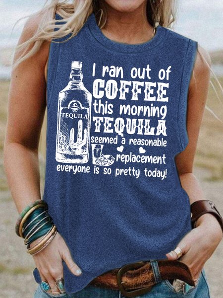 

I Ran Out Of Coffee This Morning Women's Tank, Light blue, Tank Tops