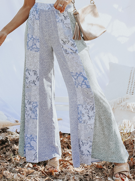 

Casual Loosen Pants, Blue, Pants