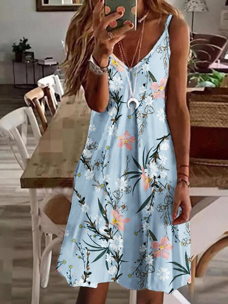 

Casual Short Sleeve Knit Dress, Blue, Mini Dresses