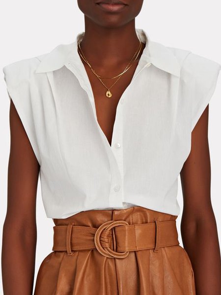 

Casual Short Sleeve Blouse, White, Blouses and Shirts