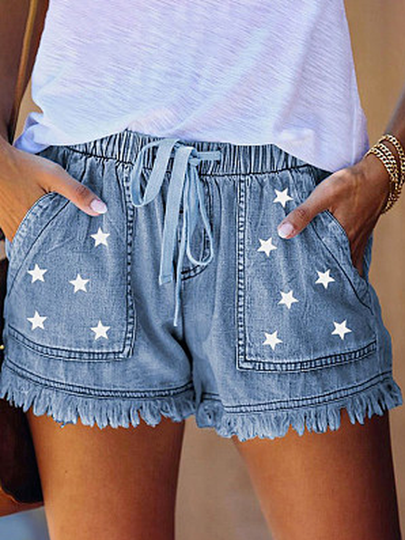 

Denim Star Casual Shorts, Blue, Shorts