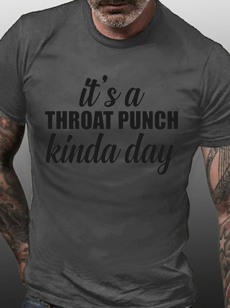 

It's A Throat Punch Kinda Day Shirts&Tops, Deep gray, T-shirts