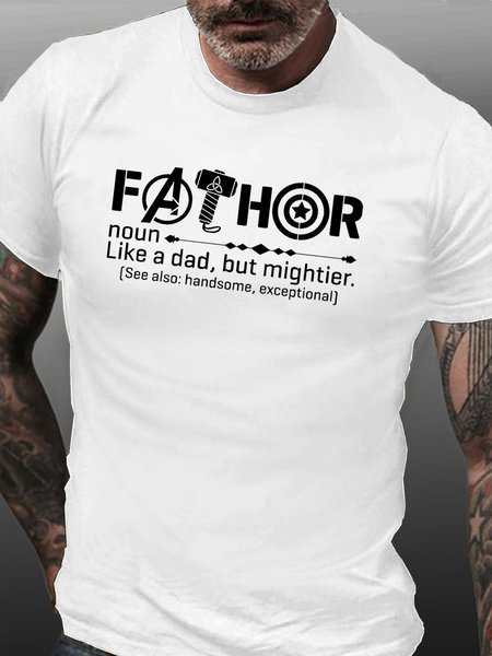 

Best Dad Father's Day Casual Short Sleeve T-Shirt, White, T-shirts