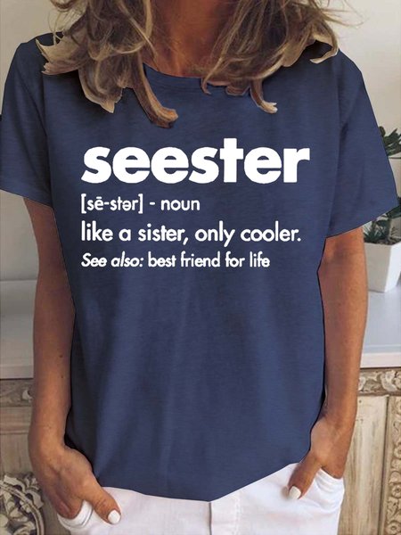 

Seester Women's Short Sleeve T-Shirt, Deep blue, T-shirts