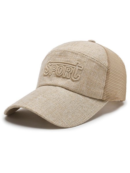 men's breathable baseball cap, Beige, Hat