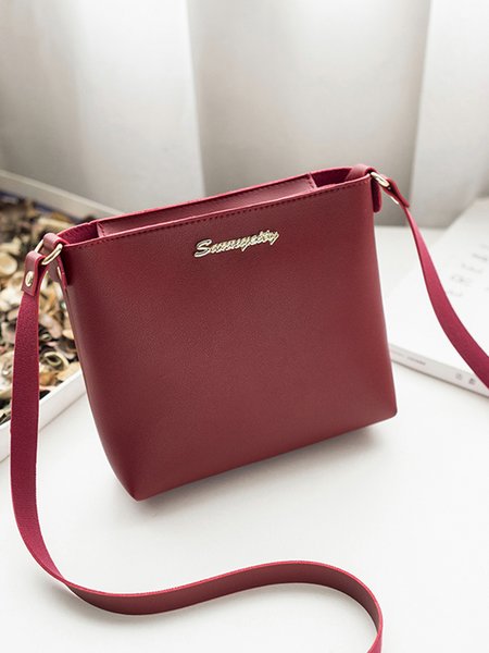 

Simple Crossbody Bag Shoulder Bag, Wine red, Bags