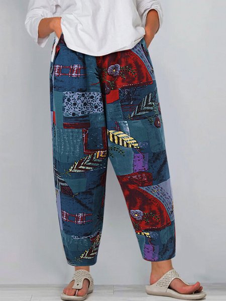 

Tribal Vacation Loosen Pants, Multicolor, Pants