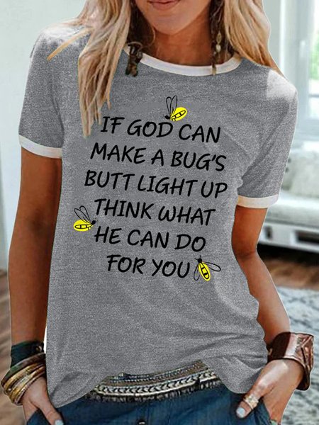 

What God Can Do For You Casual Short Sleeve T-Shirt, Gray, T-shirts