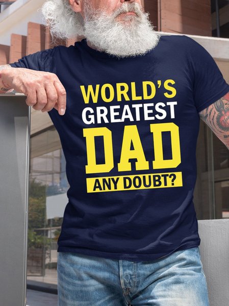 

World’s Greatest Dad Father's day T-shirt, Purplish blue, T-shirts