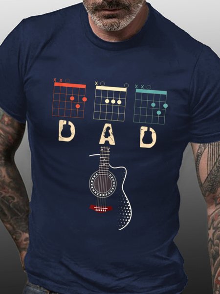 

Guitar Chord Music Dad Father‘s Day T-shirt, Purplish blue, T-shirts