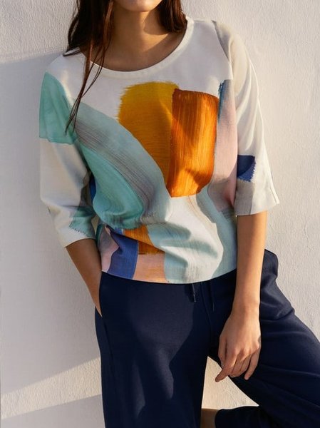 

Crew Neck Short Sleeve Tops, White, Shirts & Blouses