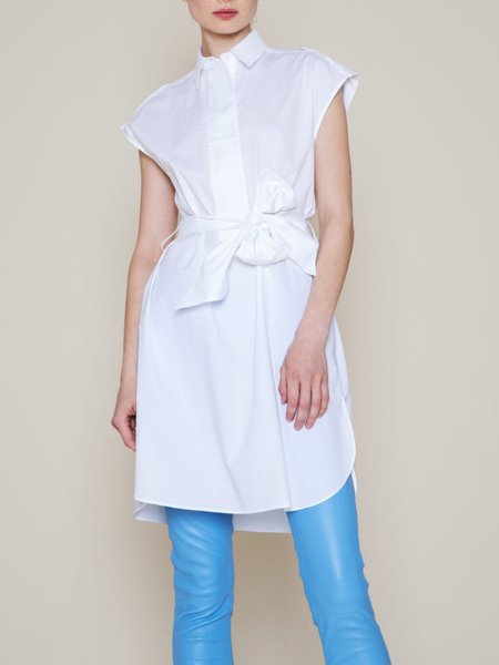 

Summer Lightweight Plain Loosen Short Sleeve Daily Non-Stretch Tops, White, Tops