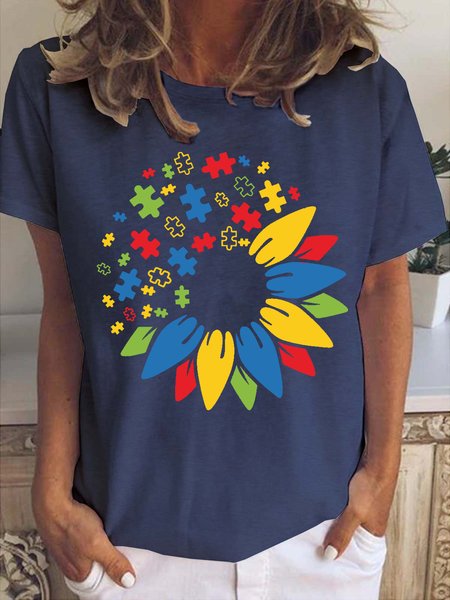 

Sunflower Women's Short Sleeve T-Shirt, Deep blue, T-shirts