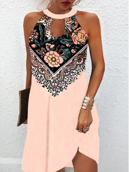 

Sexy Cotton Blends Tribal Sleeveless Knitting Dresses, Flower, Mini Dresses
