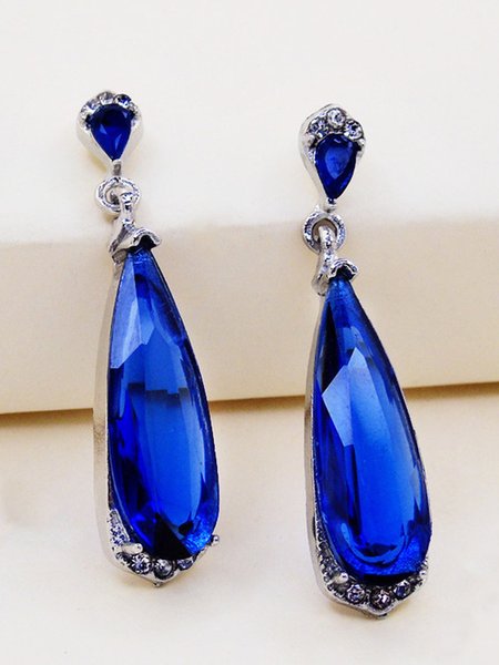 

JFN Luxurious Blue Jewel Drop Earrings, Earrings