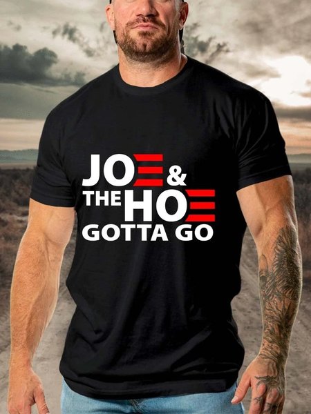 Joe And The Ho Gotta Go Casual Short Sleeve T-Shirt, Black, T-shirts