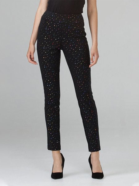 

Simple Regular Fit Pants, Black, Skinny Leg Pants