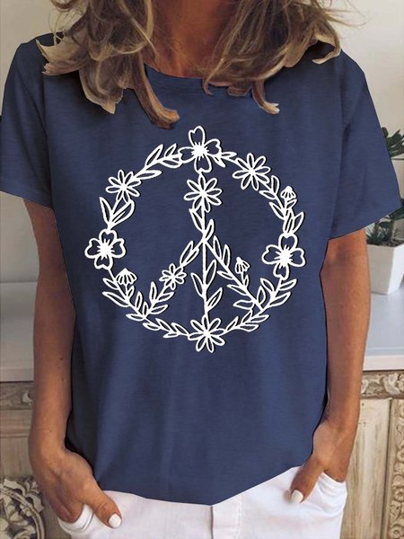 

Wildflower Women's Short Sleeve T-Shirt, Deep blue, T-shirts