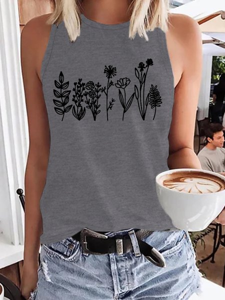 

Wildflower Women's Tank, Gray, Tank Tops