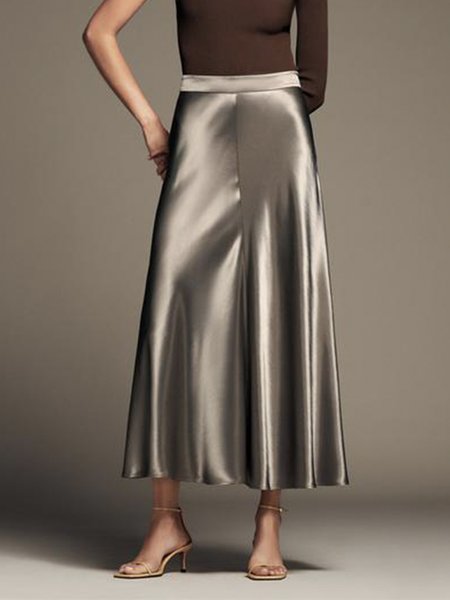 

Elegant Regular Fit Long Skirt, As picture, Maxi Skirts