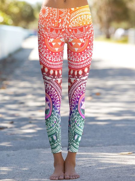 

Tribal Skinny Vacation Pants, Multicolor, Leggings