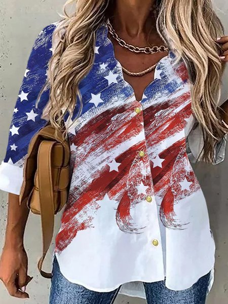 

Casual Long Sleeve Blouse, As picture, Blouses & Shirts
