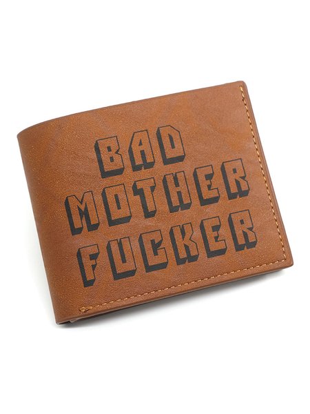 

Men's Short Large Capacity Fashion Casual Frosted PU Wallet, Brown, Men's Bags