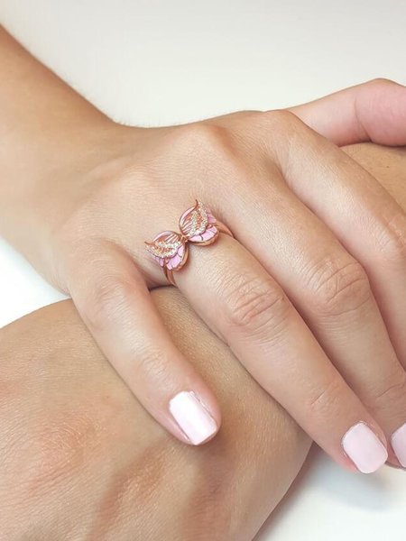 

Diamond Simulation Animal Shape Ring, As picture, Rings
