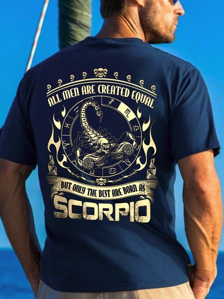 

All Men Are Created Equal Scorpio T-shirt, Purplish blue, T-shirts