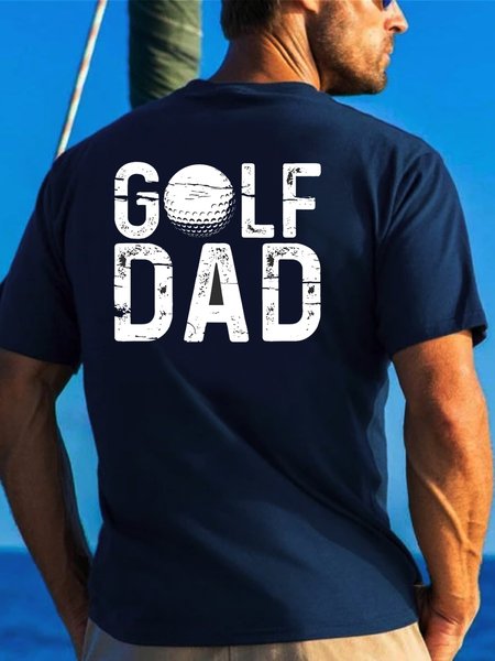 

Men‘s Golf Dad Casual Crew Neck Short Sleeve T-Shirt, Purplish blue, T-shirts