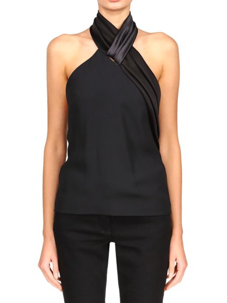 

Summer Non-Stretch Lightweight Regular Fit Woven, Black, Tanks and Camis