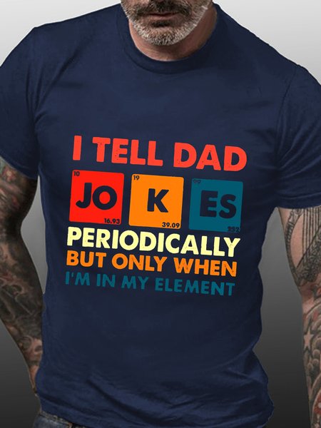 

I Tell Dad Jokes Funny Father's Day Gift T-shirt, Purplish blue, T-shirts
