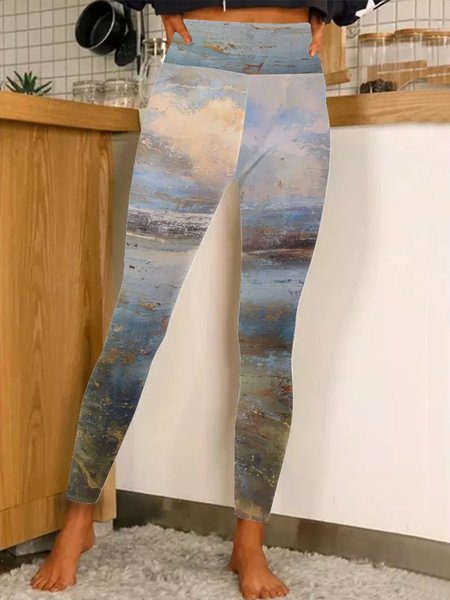 

Abstract Painting Women's Casual Leggings, As picture, Leggings