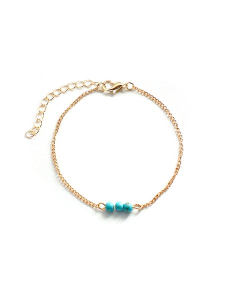 

JFN Boho Ethnic Vintage Turquoise Bracelet Swimwear Jewelry Dresses Jewelry, Golden, Bracelets