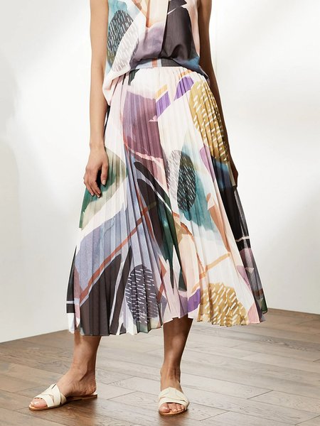 

Vacation Long Skirt, As picture, Maxi Skirts