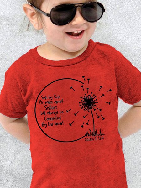 

Sisters will always be connected Child‘s T-Shirts, Red, Kids
