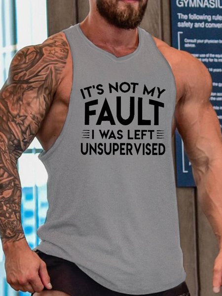 

It's Not My Fault Men's, Gray, Tank Tops