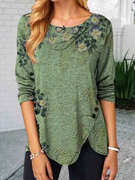 

Women Vintage Shirt & Top, Green, Long sleeves