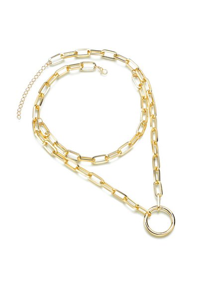 

JFN Fashionable Commuter Chain Multi-layered Necklace, Golden, Necklaces